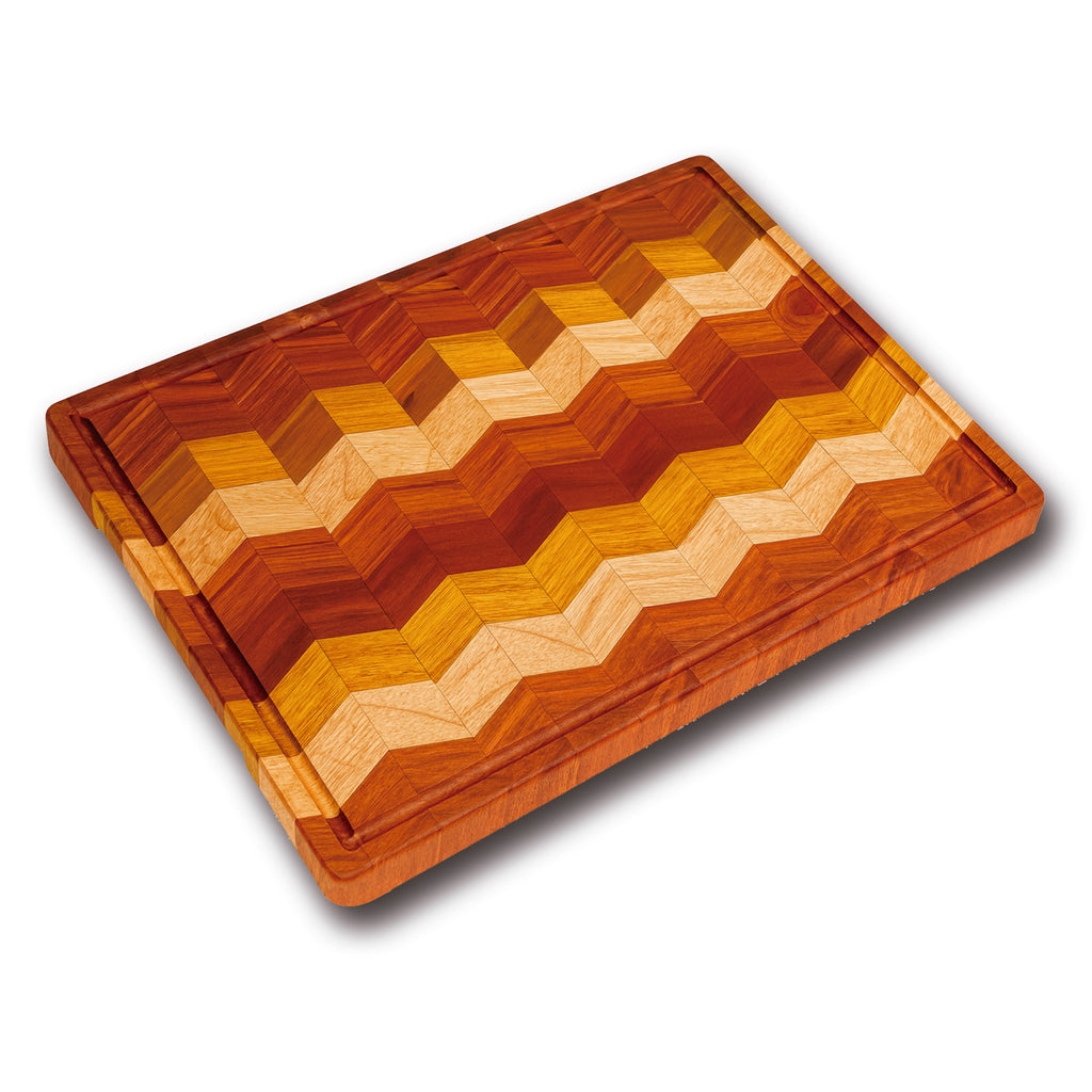 Terra Premium Wood Cutting Board – Reversible Butcher Block for Kitchen with Deep Juice Groove – Durable 15x11 Board for Meat, Veggies & Charcuterie