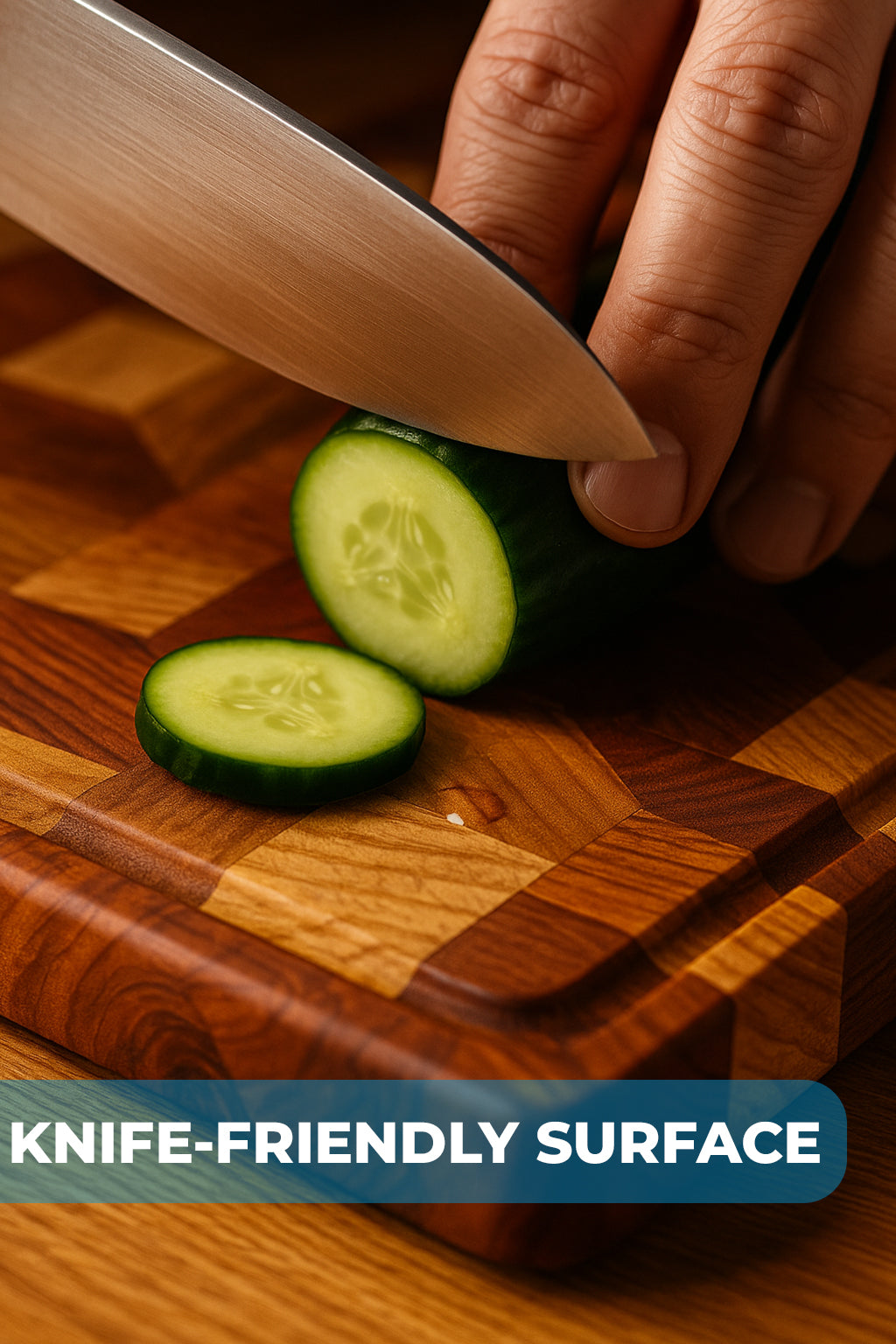 Terra Premium Wood Cutting Board – Reversible Butcher Block for Kitchen with Deep Juice Groove – Durable 15x11 Board for Meat, Veggies & Charcuterie