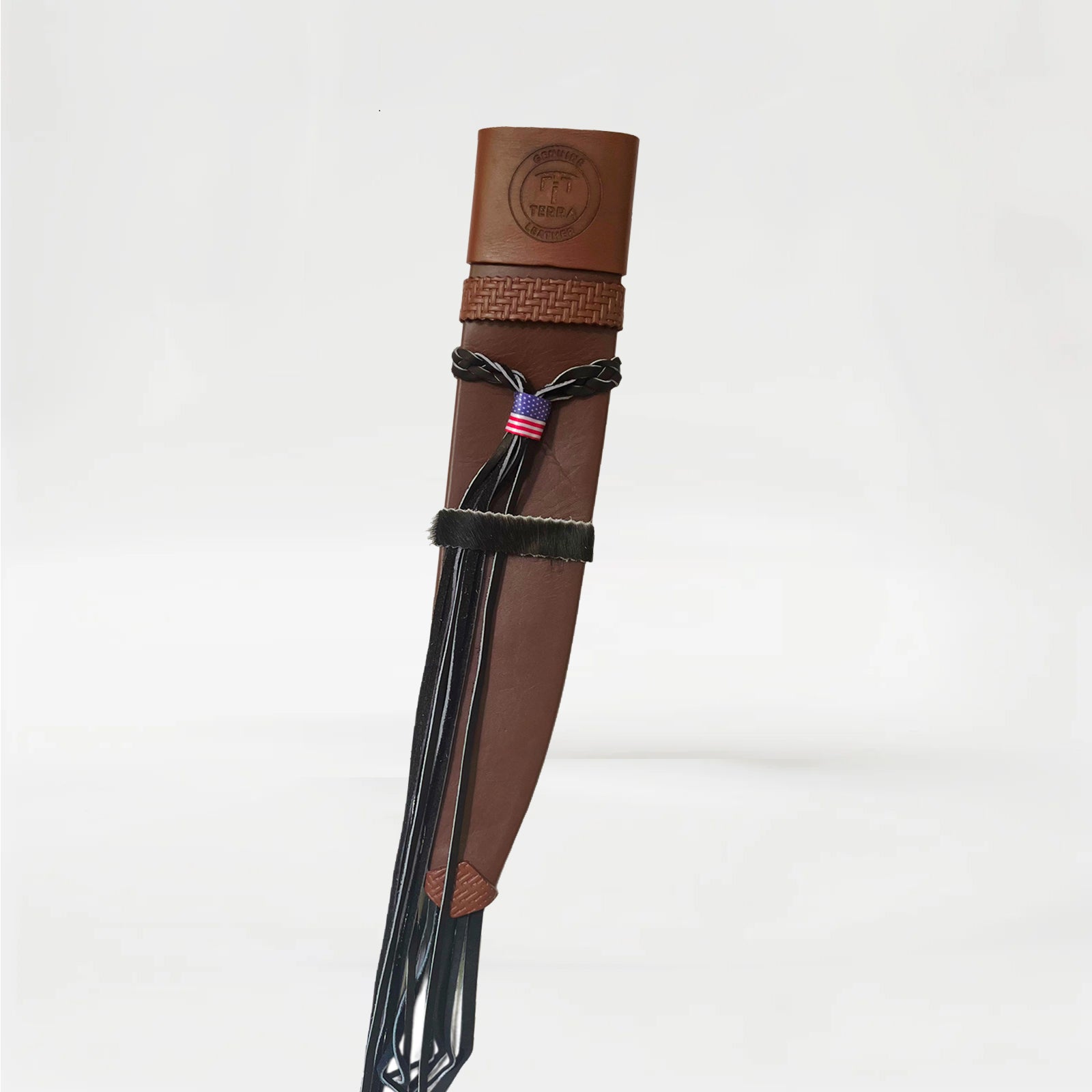 Terra Leather Sheath for Machete 18-inch, Attached to Belts-Brown