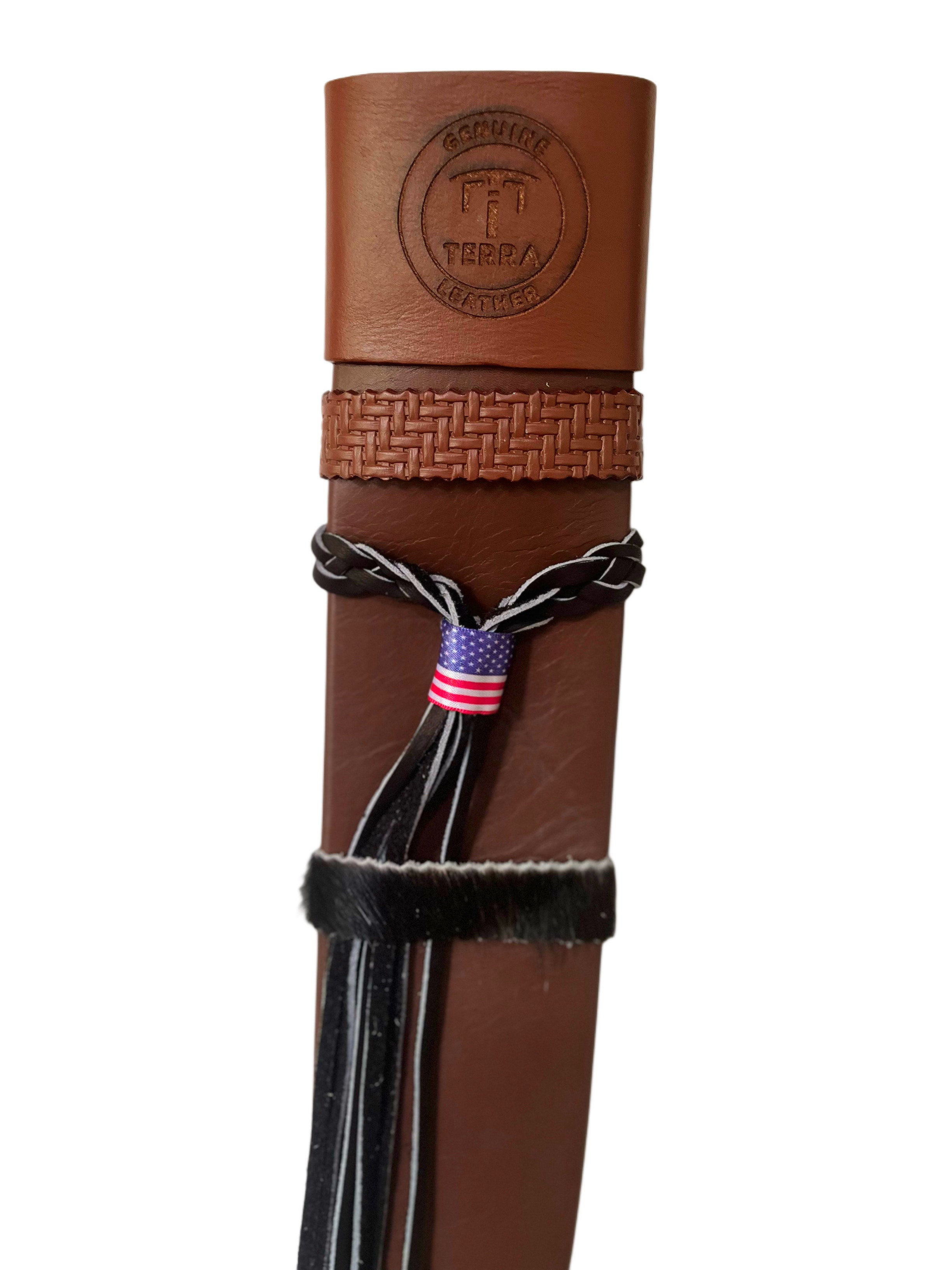 Terra Leather Sheath for Machete 18-inch, Attached to Belts-Brown